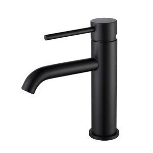 CUPC Certified High Quality 304 Stainless Steel Matte Black Bathroom Single Handle Basin Faucet