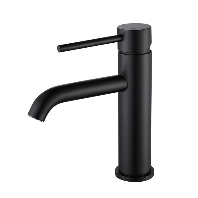 CUPC Certified High Quality 304 Stainless Steel Matte Black Bathroom Single Handle Basin Faucet
