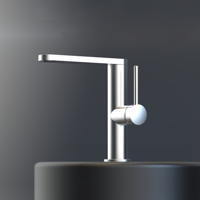 Modern 304 Stainless Steel Chrome Bathroom 360 Degree Rotating Basin Faucets