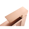 CUPC Certified High Quality 304 Stainless Steel Copper Rose Gold Square Single Handle Bathroom Basin Faucet
