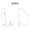 Modern 304 Stainless Steel Gun Grey Two Hole Separate Handle Bathroom Basin Faucet