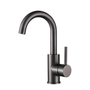 304 Stainless Steel Gun Grey Bathroom Small Three-way Basin Faucet