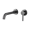 Luxury 304 Stainless Steel Gun Grey Wall Mount Bathroom Sink Faucet