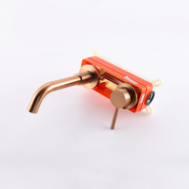 Luxury 304 Stainless Steel Rose Gold Wall Mount Bathroom Sink Faucet