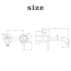 Luxury 304 Stainless Steel Matte Black Wall Mount Bathroom Sink Faucet