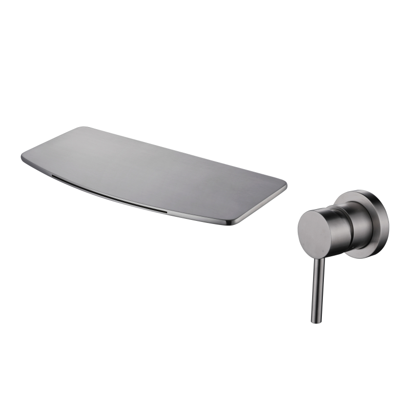 Gun Metal Stainless Steel wall mount waterfall faucet