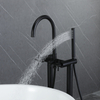 CUPC High Quality 304 Stainless Steel Matte Black Multi-functional Bathroom Floor Shower Free Standing Bathtub Faucets 