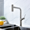 Modern Stainless Steel Single Hole Kitchen Faucet with Pull Down Sprayer