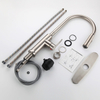 high end 304 Stainless Steel brushed nickel single handle pull down sprayer kitchen faucet
