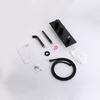 Modern 304 Stainless Steel Matte Black Wall Mounted Bathroom Concealed Tub Shower Faucet Set
