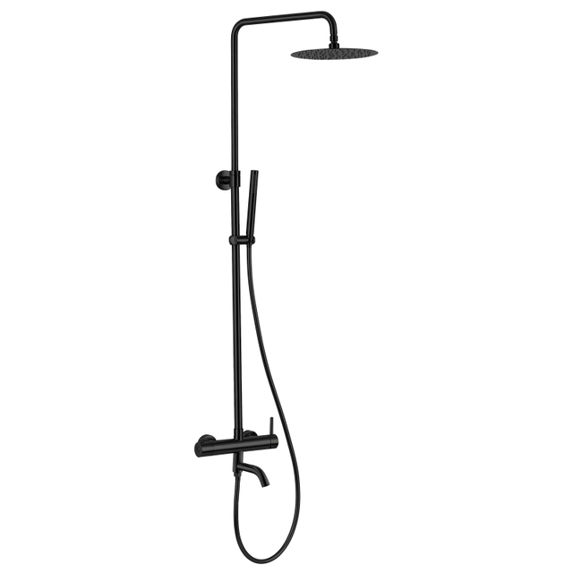 304 Stainless Steel Matte Black Bathroom 3-function Shower Mixer Set