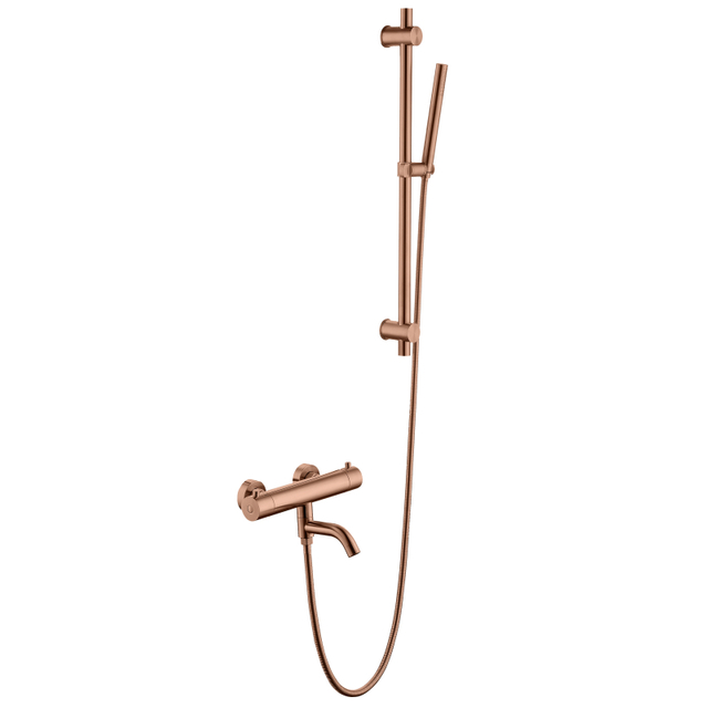 304 Stainless Steel Rose Gold Bathroom 2-function Thermostatic Hand Held Shower Set