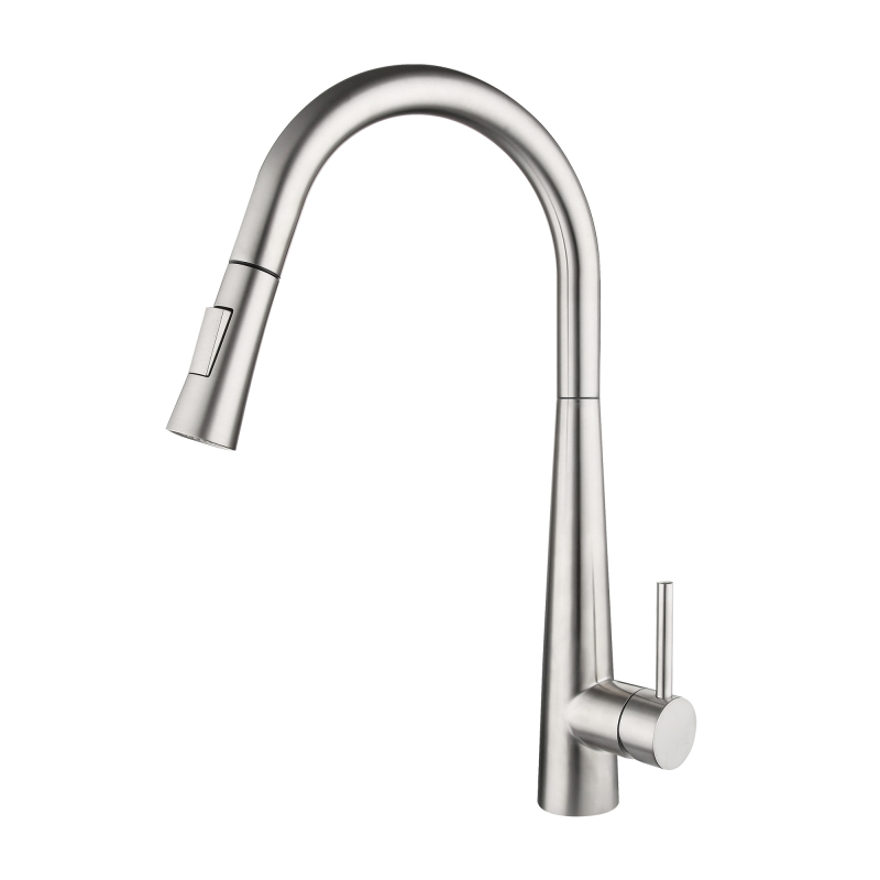 304 stainless steel chrome Touch sensor Pull out kitchen mixer faucet