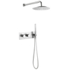 Modern 304 Stainless Steel Chrome Wall Mounted Bathroom Concealed Shower Mixer Set
