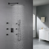 Modern 304 Stainless Steel Black Bathroom 3-function Concealed Thermostatic Shower Mixer