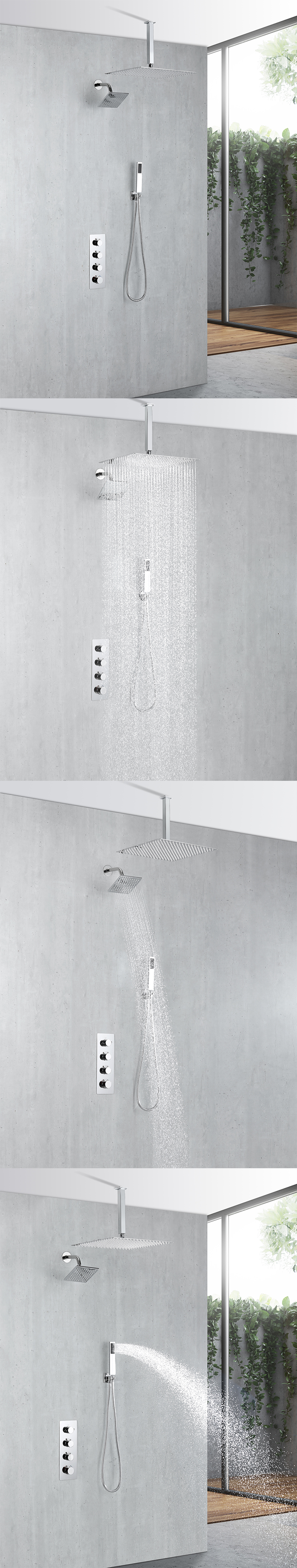 3-function Concealed Thermostatic Shower mixe