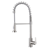 304 Stainless Steel Chrome Spring Pull Out Kitchen Mixer Faucet