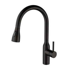 304 Stainless Steel Matte Black Touch Sensor Pull Out Kitchen Sink Faucet