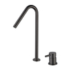 Modern 304 Stainless Steel Gun Black Two Hole Separate Handle Bathroom Basin Faucet