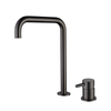 304 Stainless Steel Gun Black Separate Handle Bathroom Sink Faucets