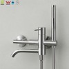 YC-316IS008 Floor Mount Bathtub Faucet 316L Stainless Steel Bathtub Shower Faucet