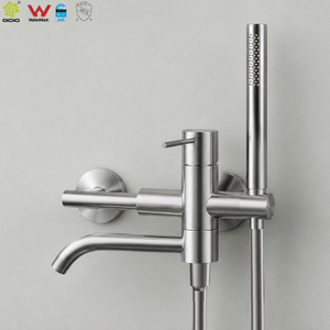 YC-316IS008 Floor Mount Bathtub Faucet 316L Stainless Steel Bathtub Shower Faucet