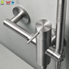 YC-316IS008 Floor Mount Bathtub Faucet 316L Stainless Steel Bathtub Shower Faucet