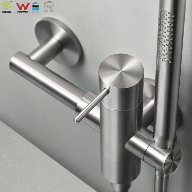 YC-316IS008 Floor Mount Bathtub Faucet 316L Stainless Steel Bathtub Shower Faucet
