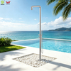 Freestanding Outdoor Shower Pole 316L Stainless Steel Anti-Corrosion with Foot Tap for Poolside And Beach